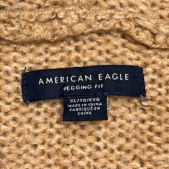 American Eagle 🦅 Jegging Fit oversized Wool Blend Sweater, Khaki, Size XL - EUC - Picture 6 of 10